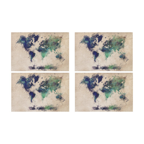 world map 20 Placemat 12’’ x 18’’ (Set of 4)