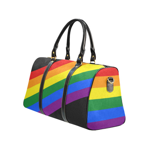 Gay Pride Rainbow Flag Stripes New Waterproof Travel Bag/Small (Model 1639)