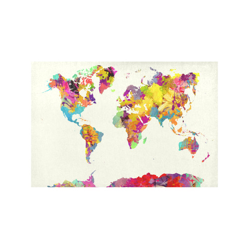 world map Placemat 12’’ x 18’’ (Set of 4)