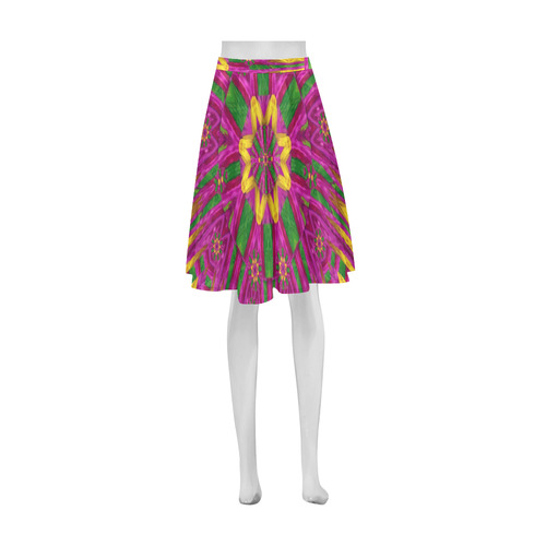 Feather stars mandala pop art Athena Women's Short Skirt (Model D15)