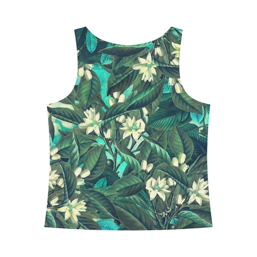 flowers All Over Print Tank Top for Women (Model T43)