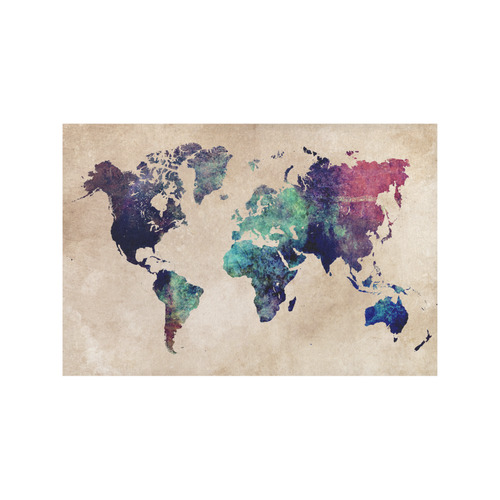 world map Placemat 12''x18''