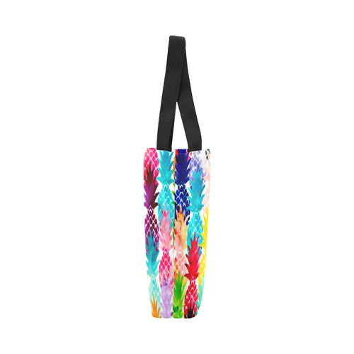 Colorful Tropical Pineapple Pattern Canvas Tote Bag (Model 1657)