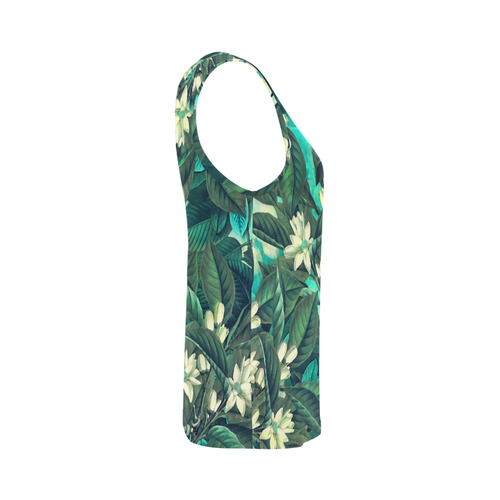 flowers All Over Print Tank Top for Women (Model T43)