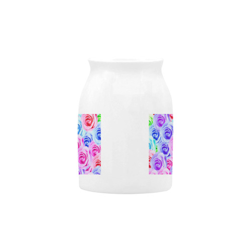 closeup colorful rose texture background in pink purple blue green Milk Cup (Small) 300ml