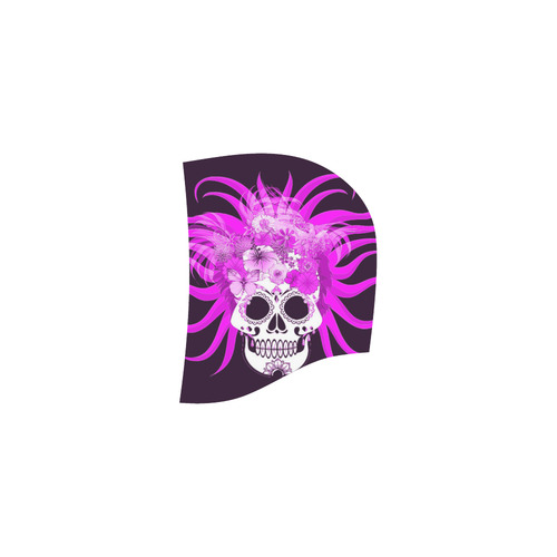 hippie skull,pink All Over Print Sleeveless Hoodie for Women (Model H15)