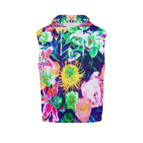 floral ArtStudio 3916C All Over Print Sleeveless Hoodie for Women (Model H15)