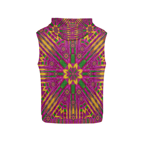 Feather stars mandala pop art All Over Print Sleeveless Hoodie for Men (Model H15)