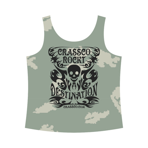 CAMOUFLAGE SKULL All Over Print Tank Top for Women (Model T43)