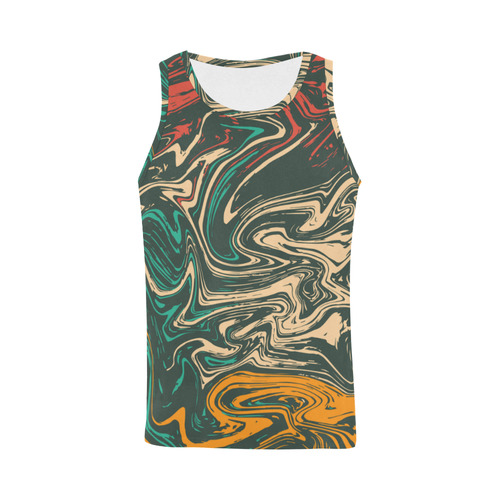 Colorful Marble All Over Print Tank Top for Men (Model T43)