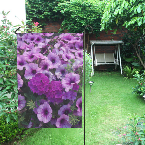 wonderful lilac flower mix by JamColors Garden Flag 28''x40'' （Without Flagpole）