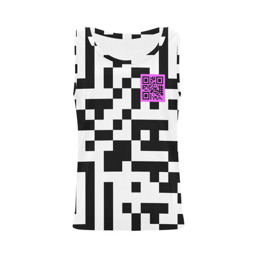 QR-CODE PINK All Over Print Tank Top for Women (Model T43)