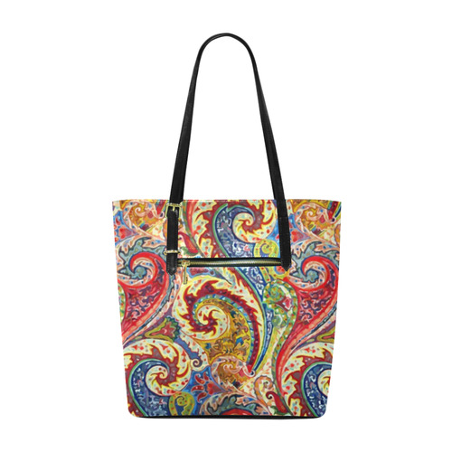 Red Blue Indian Vintage Paisley Pattern Euramerican Tote Bag/Small (Model 1655)