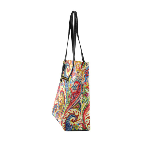Red Blue Indian Vintage Paisley Pattern Euramerican Tote Bag/Small (Model 1655)