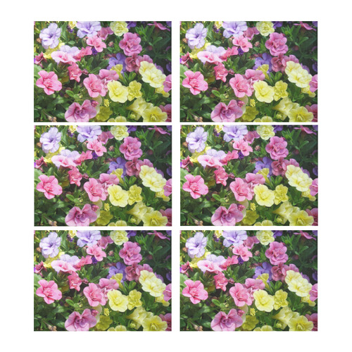 lovely flowers 17 by JamColors Placemat 14’’ x 19’’ (Six Pieces)