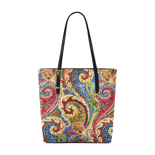 Red Blue Indian Vintage Paisley Pattern Euramerican Tote Bag/Small (Model 1655)