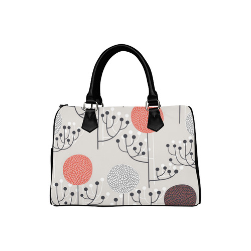 Retro Flora Boston Handbag (Model 1621)