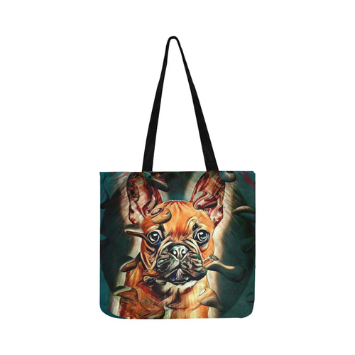 French bulldog by Nico Bielow Reusable Shopping Bag Model 1660 (Two sides)