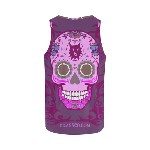 SKULL PINKY All Over Print Tank Top for Women (Model T43)