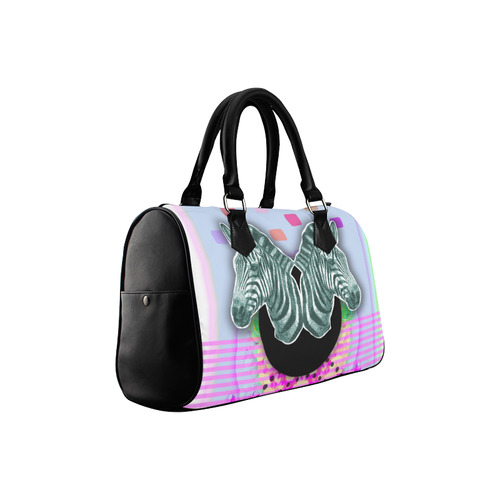 Zebra style-Gloria Sanchez Boston Handbag (Model 1621)