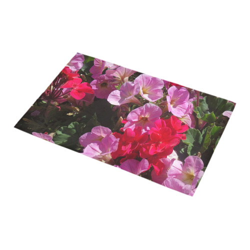 wonderful pink flower mix by JamColors Bath Rug 16''x 28''