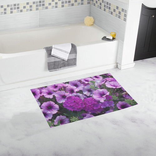 wonderful lilac flower mix by JamColors Bath Rug 16''x 28''