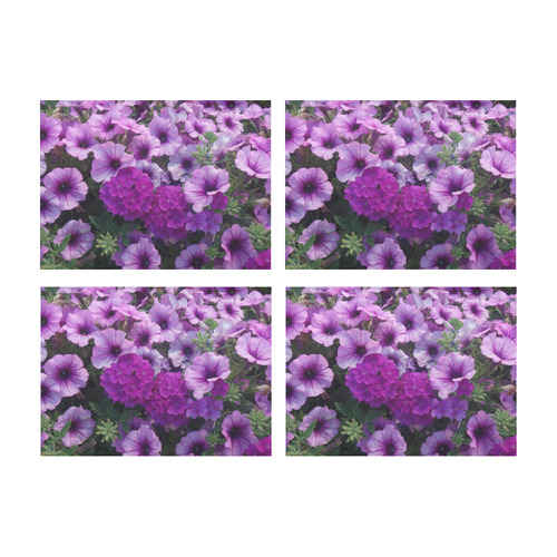 wonderful lilac flower mix by JamColors Placemat 14’’ x 19’’ (Four Pieces)
