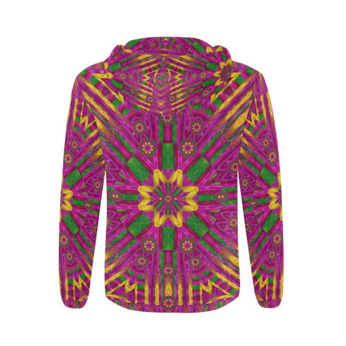 Feather stars mandala pop art All Over Print Full Zip Hoodie for Men (Model H14)