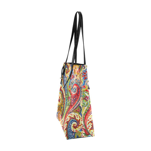 Red Blue Indian Vintage Paisley Pattern Euramerican Tote Bag/Small (Model 1655)