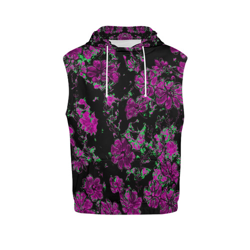 floral dreams 12 A by JamColors All Over Print Sleeveless Hoodie for Women (Model H15)