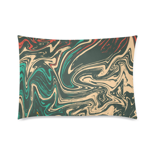 Colorful Marble Custom Zippered Pillow Case 20"x30"(Twin Sides)