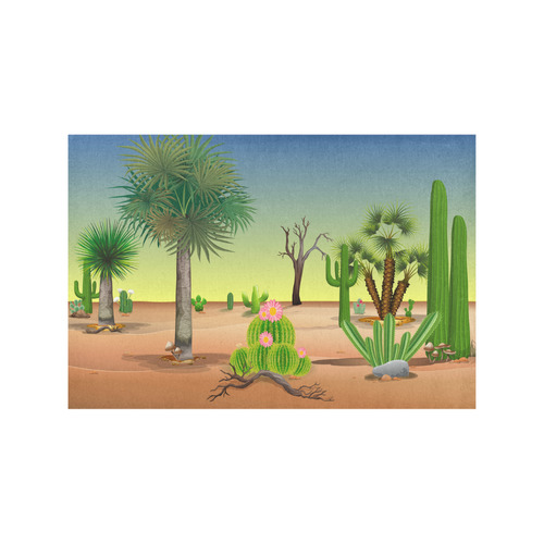 Cacti LaLandscape Blue & Yellow Sky Placemat 12’’ x 18’’ (Set of 4)