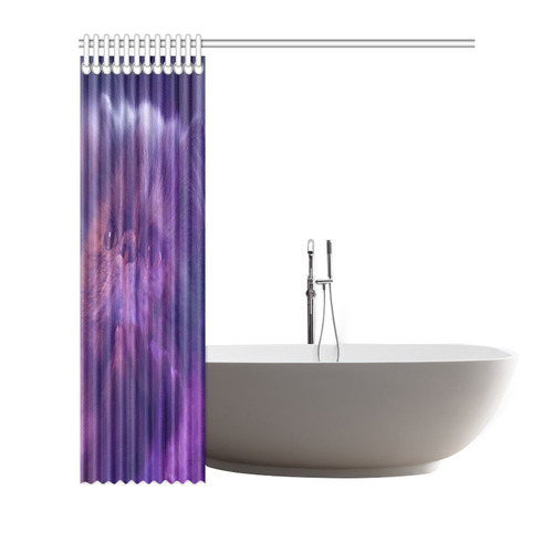 Purple Cat Shower Curtain 72"x72"