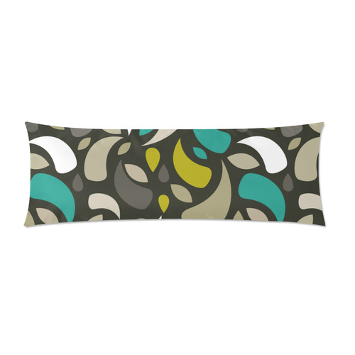 Leaves And Geometric Shapes Custom Zippered Pillow Case 21"x60"(Two Sides)