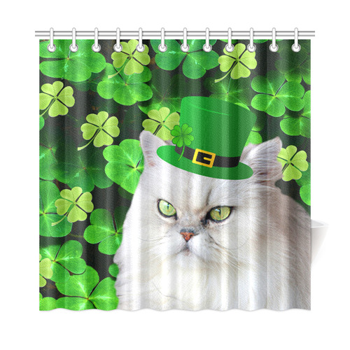 St.Patrick's Irish Cat Shower Curtain 72"x72"
