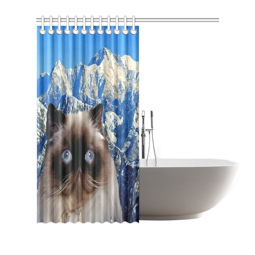 Himalayan Cat Shower Curtain 72"x72"