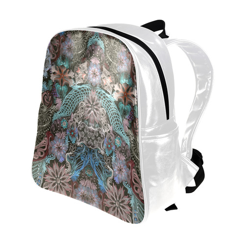 embroidery Multi-Pockets Backpack (Model 1636)