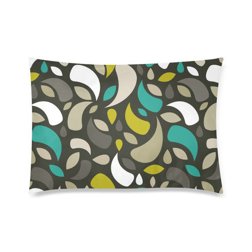 Leaves And Geometric Shapes Custom Zippered Pillow Case 20"x30"(Twin Sides)