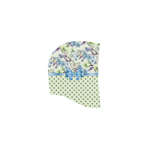 Watercolor Flowers Butterflies Polka Dots Ribbon B All Over Print Sleeveless Hoodie for Women (Model H15)