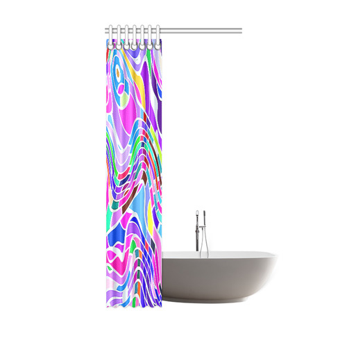 Abstract Pop Colorful Swirls Shower Curtain 36"x72"