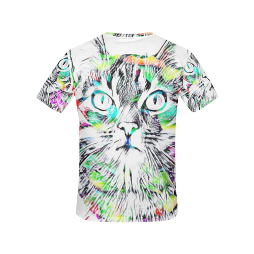AnimalArtStudio The CAT by JamColors All Over Print T-Shirt for Women (USA Size) (Model T40)