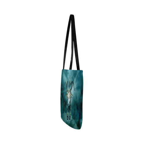 The billy goat with feathers and flowers Reusable Shopping Bag Model 1660 (Two sides)