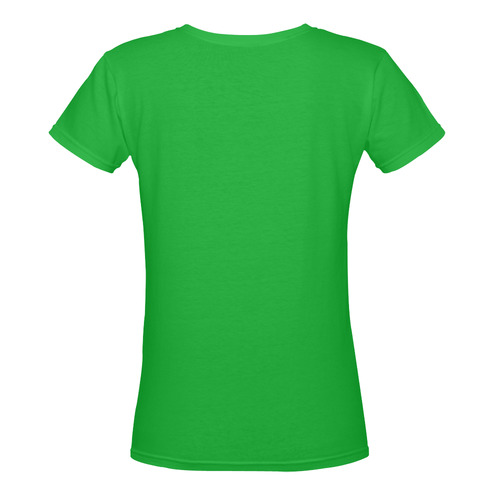 Elk River Affiliate Green Women's Deep V-neck T-shirt (Model T19)