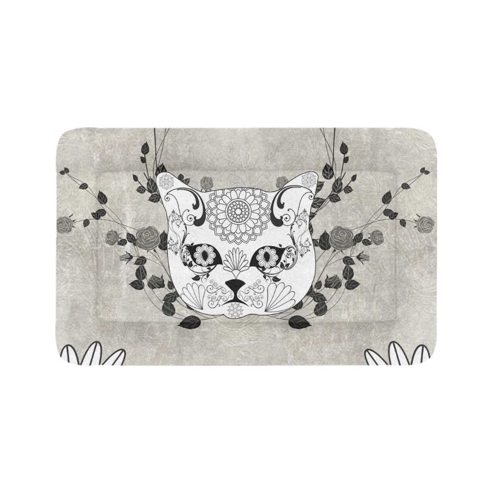 sugar skull cat bed