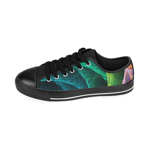 aura waves Low Top Canvas Shoes for Kid (Model 018)