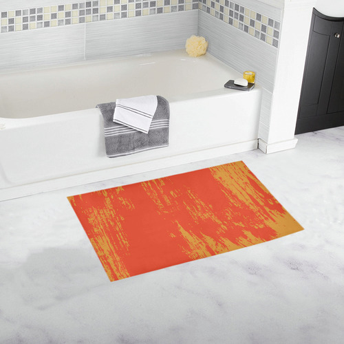 Painted Red Bath Rug 16''x 28''
