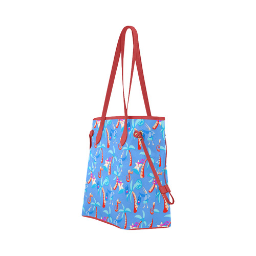4th of July Summer Fun Red White Blue Clover Canvas Tote Bag (Model 1661)