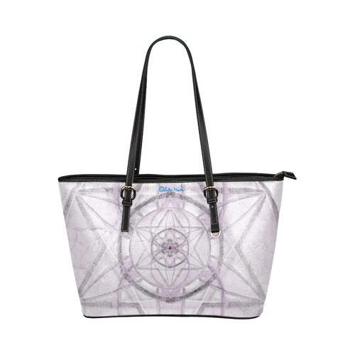 Protection- transcendental love by Sitre haim Leather Tote Bag/Small (Model 1651)