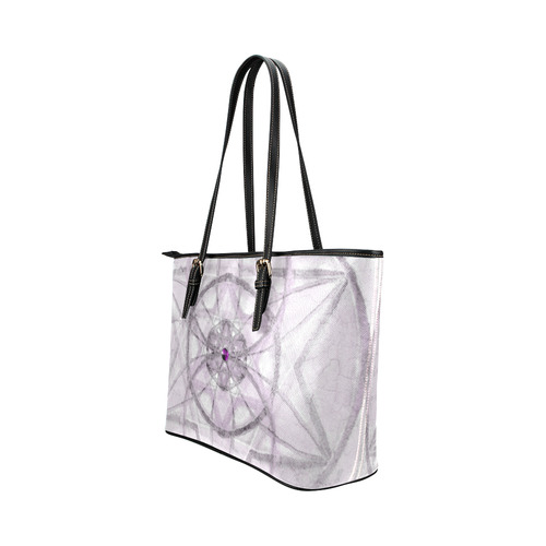 Protection- transcendental love by Sitre haim Leather Tote Bag/Small (Model 1651)