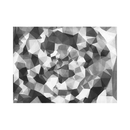 contemporary geometric polygon abstract pattern in black and white Placemat 14’’ x 19’’ (Six Pieces)
